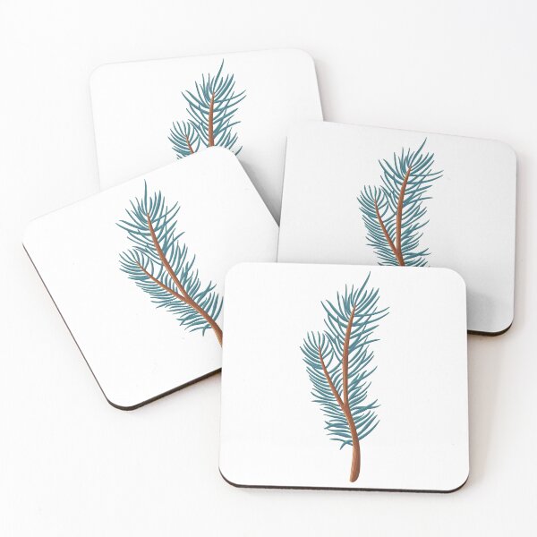 Item preview, Winter Whisper: Pine Fir branch navy designed and sold by Kaushlydraw.