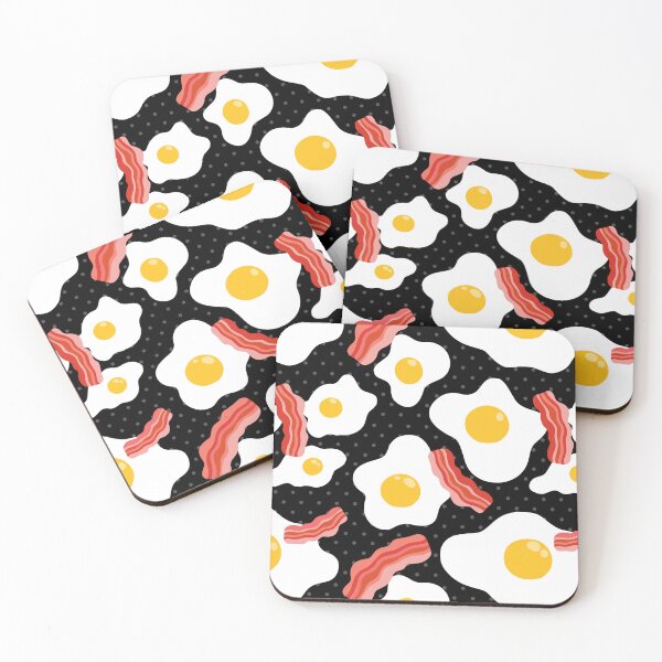 Item preview, Fried eggs and bacon on black designed and sold by kostolom3000.
