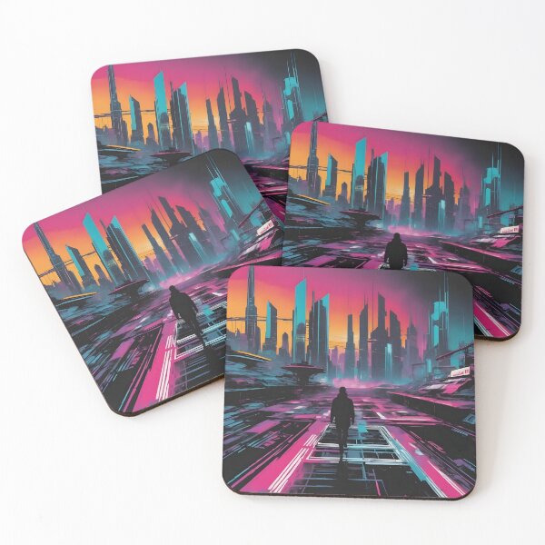 Item preview, Ciudad de neón, futurista, paisaje urbano. designed and sold by kjp-design.