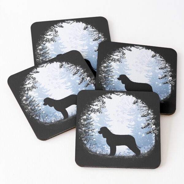 Item preview, “First Snow” Irish Water Spaniel  designed and sold by Spinyflowerart.