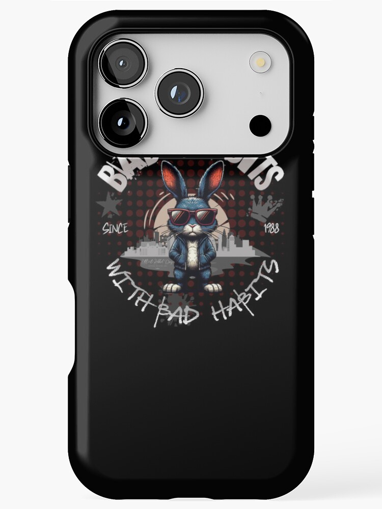 Thumbnail 1 of 4, iPhone Case, Bad Rabbits with Bad Habits designed and sold by Ultimate-Rabbit.