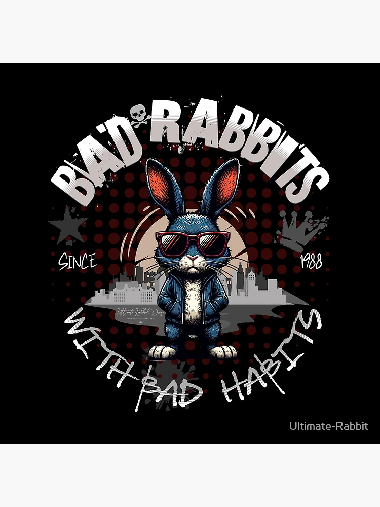 Thumbnail 5 of 5, Coasters (Set of 4), Bad Rabbits with Bad Habits designed and sold by Ultimate-Rabbit.