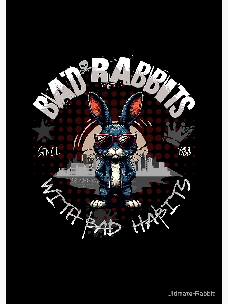 Thumbnail 3 of 3, Journal, Bad Rabbits with Bad Habits designed and sold by Ultimate-Rabbit.