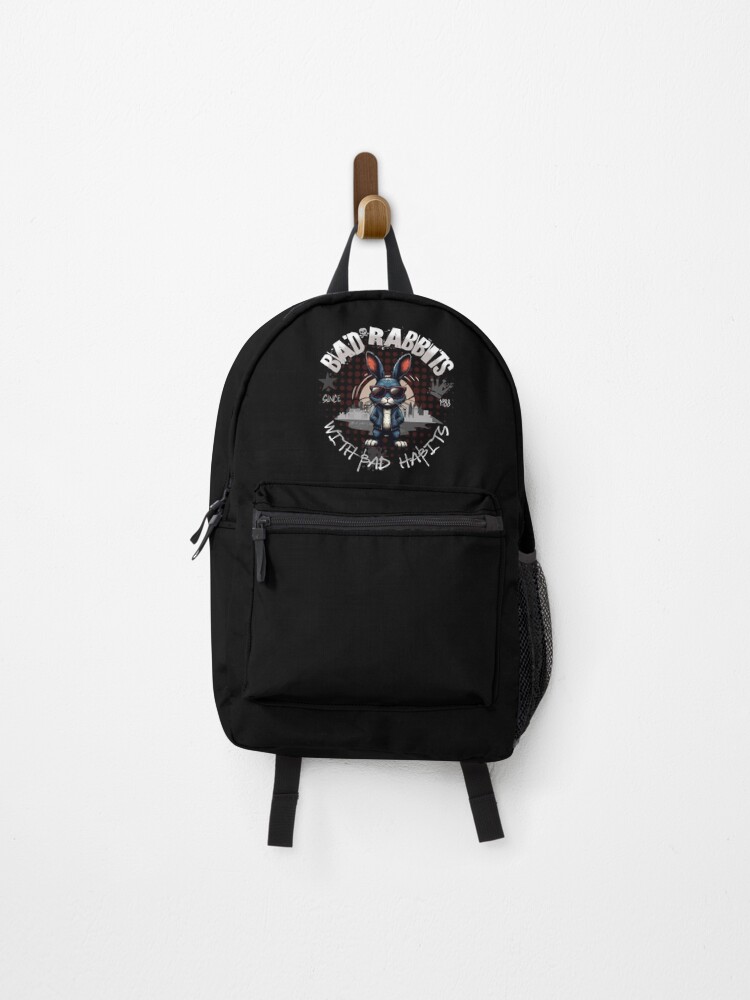Thumbnail 1 of 3, Backpack, Bad Rabbits with Bad Habits designed and sold by Ultimate-Rabbit.