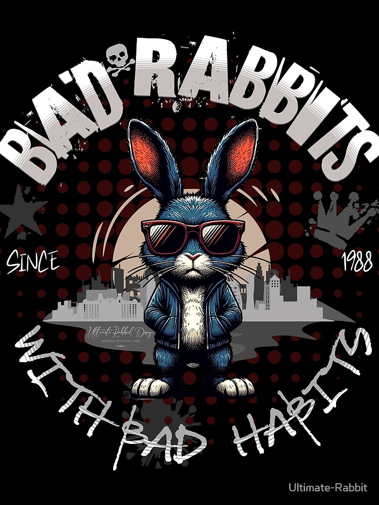 Thumbnail 3 of 3, Scarf, Bad Rabbits with Bad Habits designed and sold by Ultimate-Rabbit.