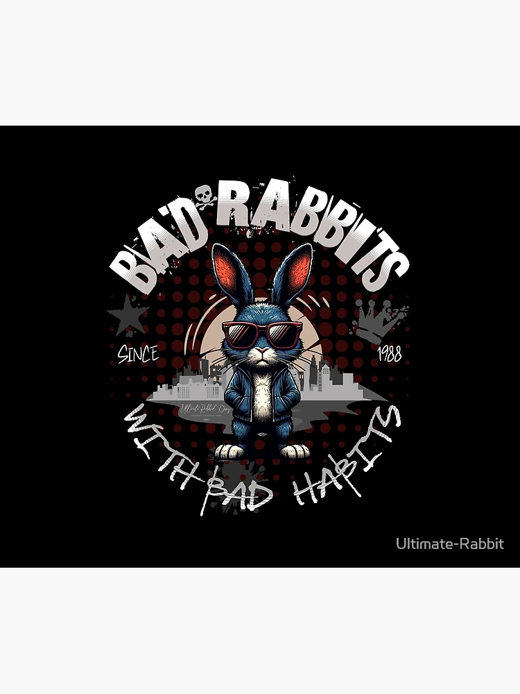 Thumbnail 3 of 3, Tapestry, Bad Rabbits with Bad Habits designed and sold by Ultimate-Rabbit.