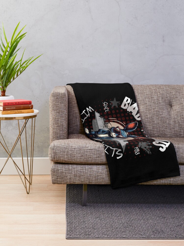 Thumbnail 2 of 6, Throw Blanket, Bad Rabbits with Bad Habits designed and sold by Ultimate-Rabbit.