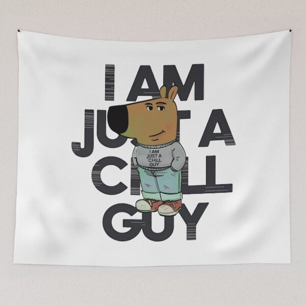 Item preview, I AM JUST A CHILL GUY  BLACK TEXT designed and sold by LawmanNastasia.