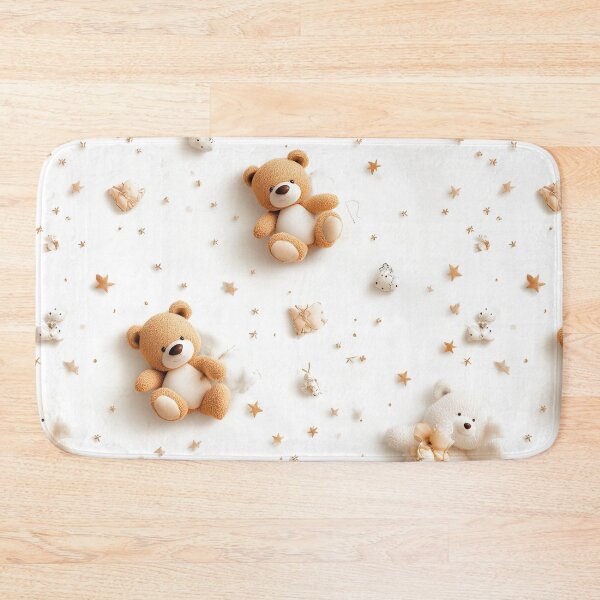 Item preview, Charming Cute Bear Wallpaper Pattern designed and sold by Rui Mythic Studio.