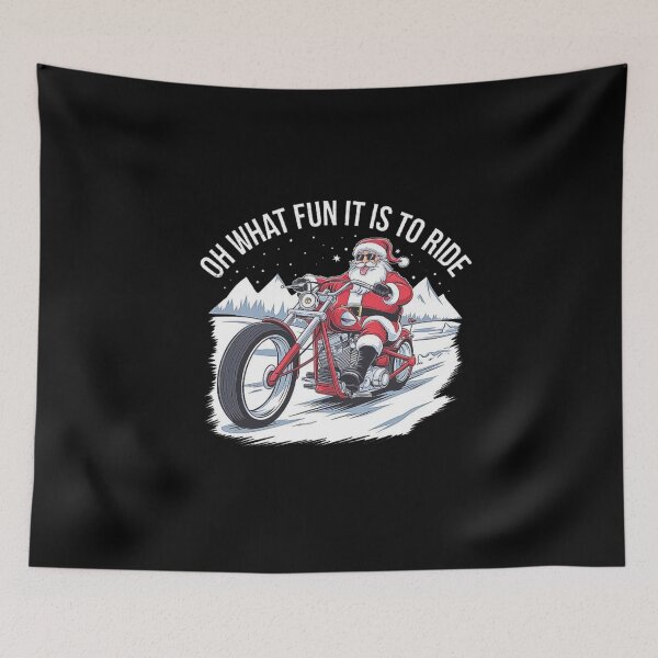 Item preview, Santa Claus on Motorcycle Holiday Adventure Design designed and sold by love3617.