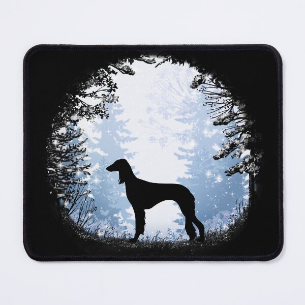 Item preview, “First Snow” Saluki designed and sold by Spinyflowerart.