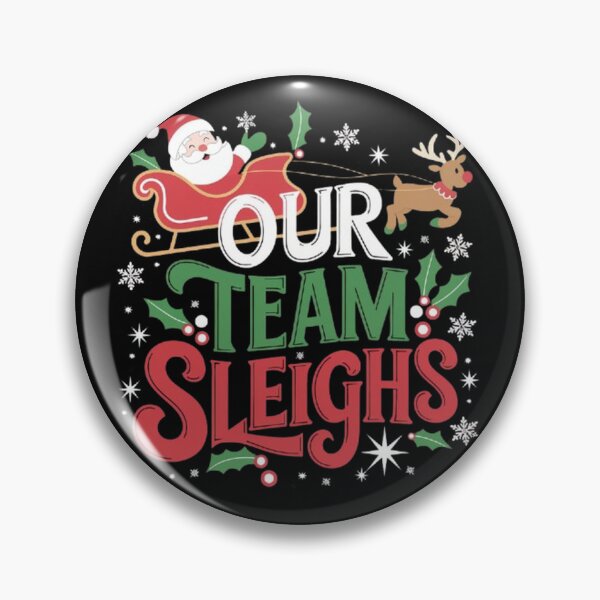 Item preview, Our Team Sleighs Cheerful Santa Reindeers Team Sleigh designed and sold by SztylishDesigns.