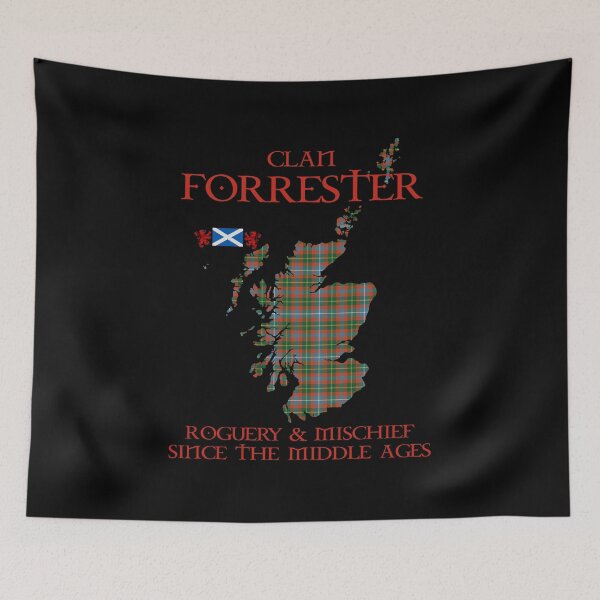 Item preview, Clan Forrester of S Carolina tartan Scotland map Saltire flag and lion rampant scottish designed and sold by Clan1093.