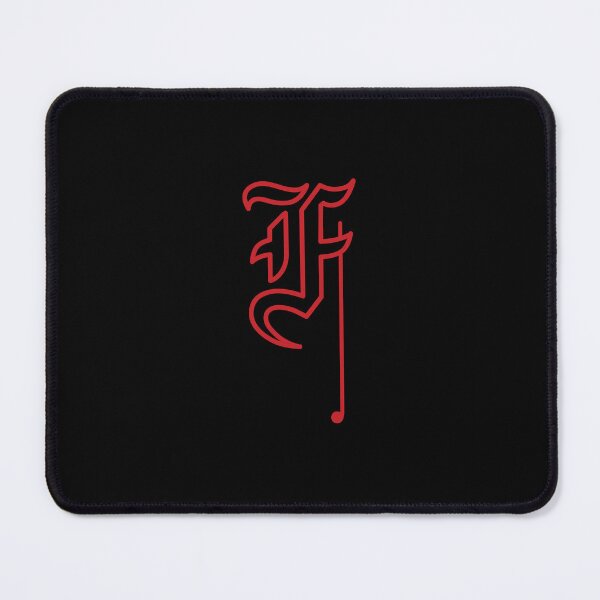 Item preview, Olympus Pen F - Gothic Letter F only- Red outline - Half Frame Vintage Film Camera Logo designed and sold by Leah Streader.