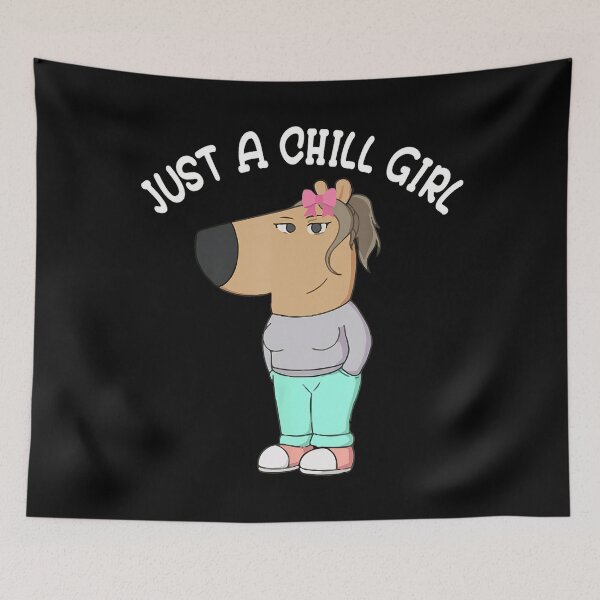 Item preview, Just A Chill Girl Chill Guy Dog Meme designed and sold by LawmanNastasia.