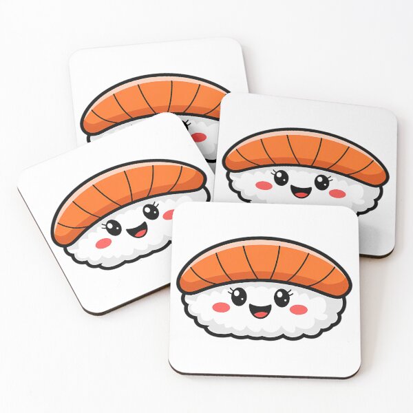 Item preview, Cute Kawaii Salmon Nigiri Sushi Art designed and sold by ZetaDream.