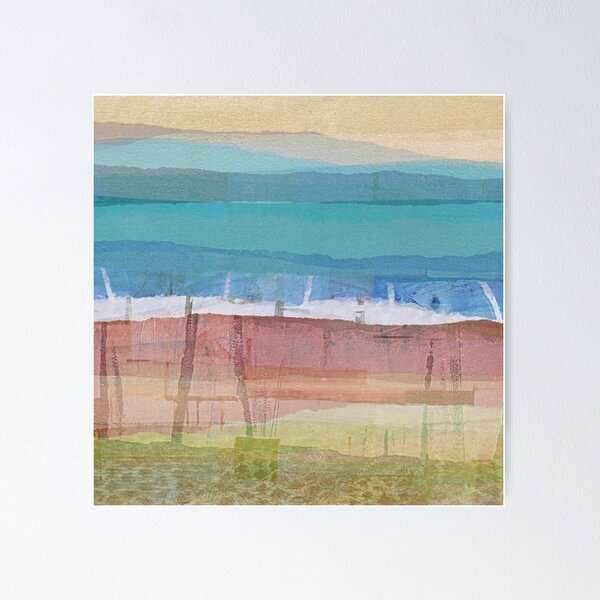 Coastal Colours - Sand/Aqua/Green Poster