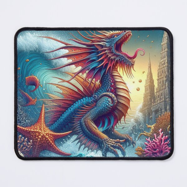 Item preview, Atlantis Dragon and the Mighty Wave designed and sold by Xsquilax.