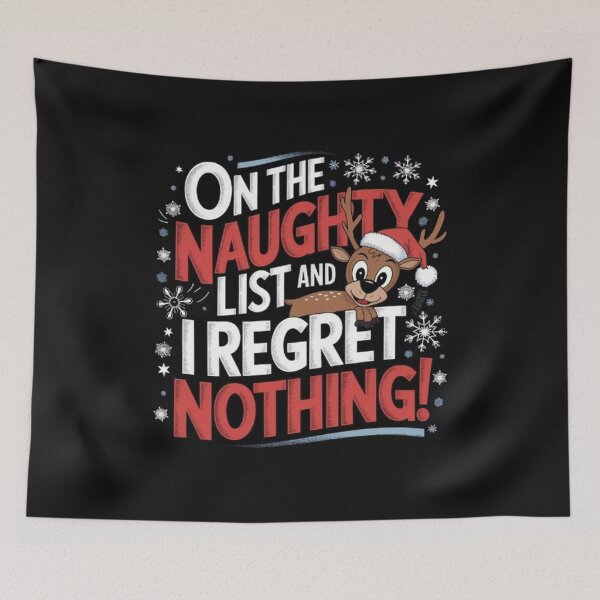 Item preview,  Womens On The Naughty List And I Regret Nothing Reindeer Christmas V-Neck designed and sold by SztylishDesigns.