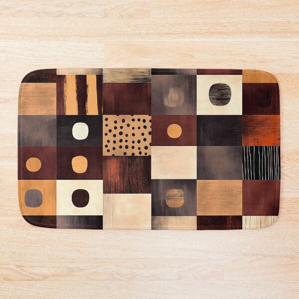Item preview, Abstract Rectangular Pattern in Burgundy, Cream, and Gold designed and sold by Soul-Sparks.
