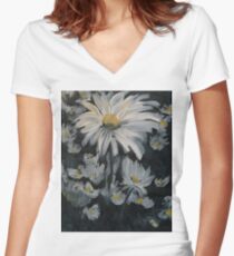 Daisies Women's Fitted V-Neck T-Shirt