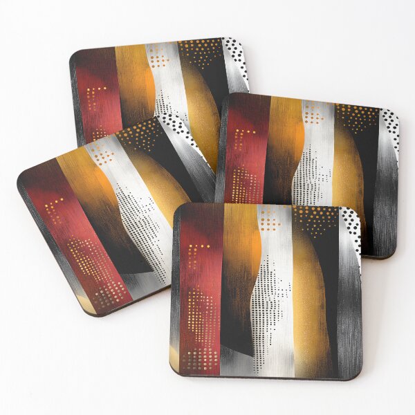 Item preview, Abstract Modern Art with Golden and Black Dots designed and sold by Soul-Sparks.