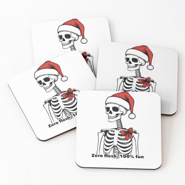 Item preview, Christmas print with a skeleton pixel designed and sold by Mascarad.