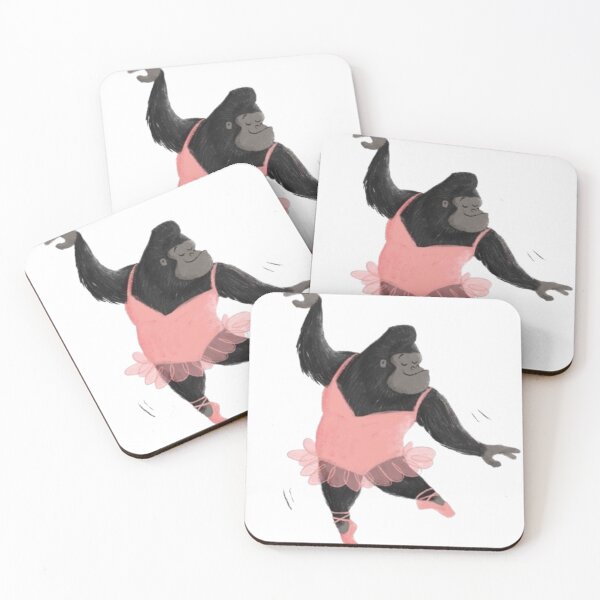 Item preview, Funny Gorilla Ballerina Grace designed and sold by Aloelora.