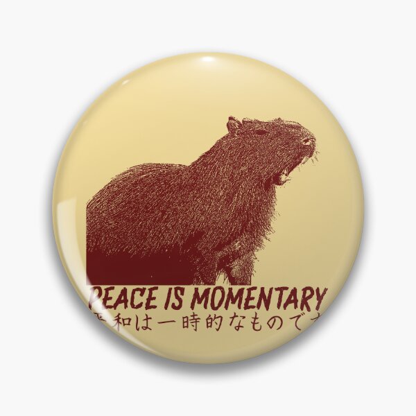 Item preview, Peace is Momentary Capybara designed and sold by VintageMedatsu.
