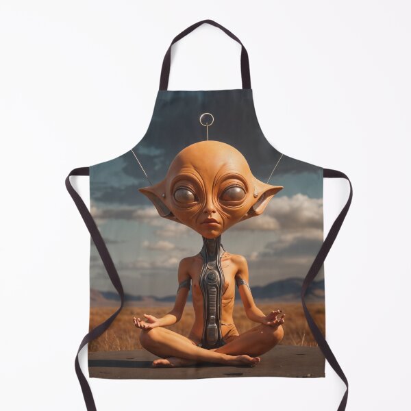 Item preview, "Zen Alien Meditation Art - Spiritual Sci-Fi Wall Decor" designed and sold by Collision19.