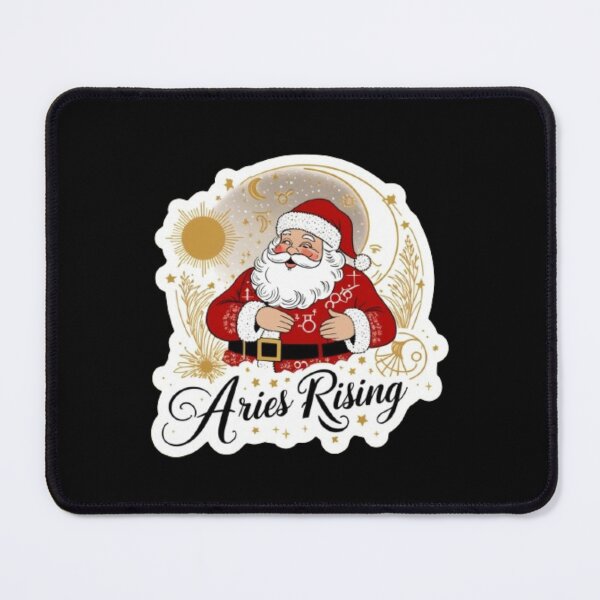 Item preview, Cool Aries Rising Christmas Santa Art designed and sold by Mudastro Astrology.