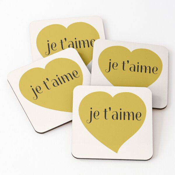 Item preview, Je t'aime Gold Heart designed and sold by Jeallan Designs.