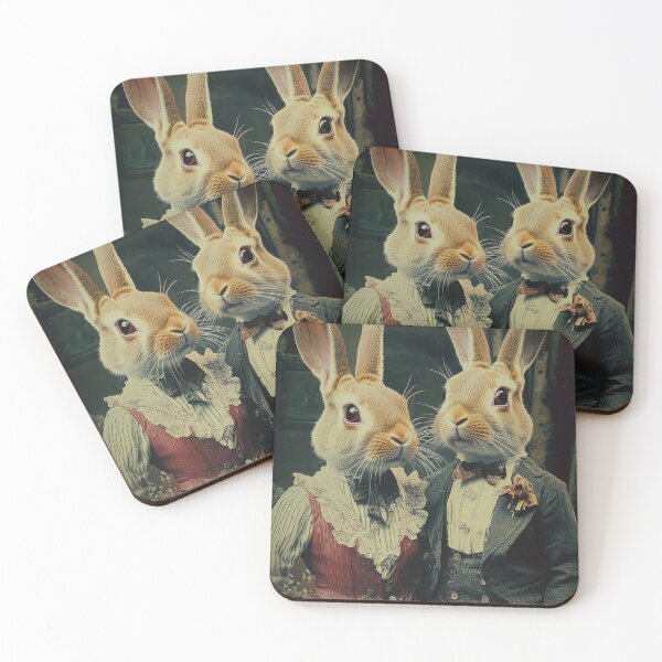 Item preview, Fancy Rabbits portrait picture designed and sold by LonesomeKnight.