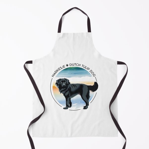 Item preview, markiesje, dutch tulip dog, small black dogbreed, watercolor designed and sold by designkb.