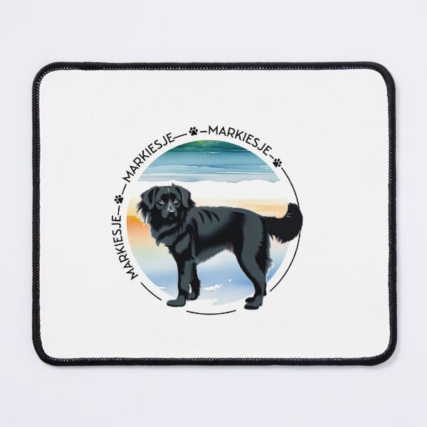 Item preview, markiesje, dutch tulip dog, small black dogbreed, watercolor designed and sold by designkb.
