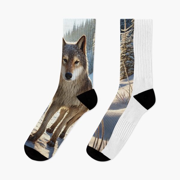 Item preview, Lone Wolf in Winter Trail designed and sold by EndOfRainbowArt.