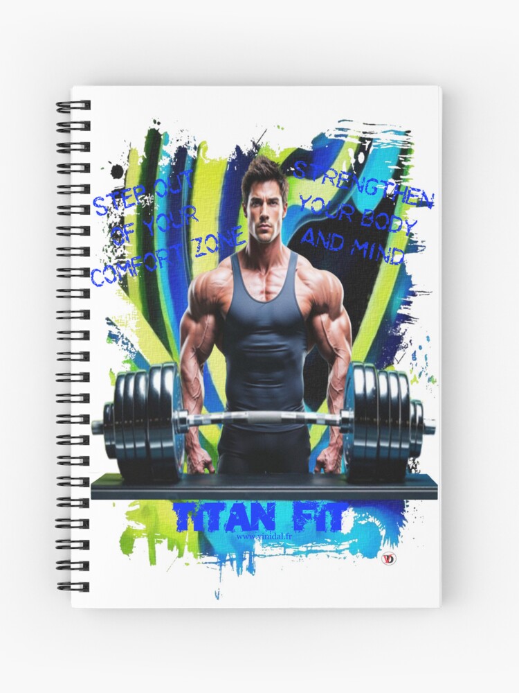 Aperçu 1 sur 3. Carnet avec l'œuvre Titan Fit. créée et vendue par Vinidal.