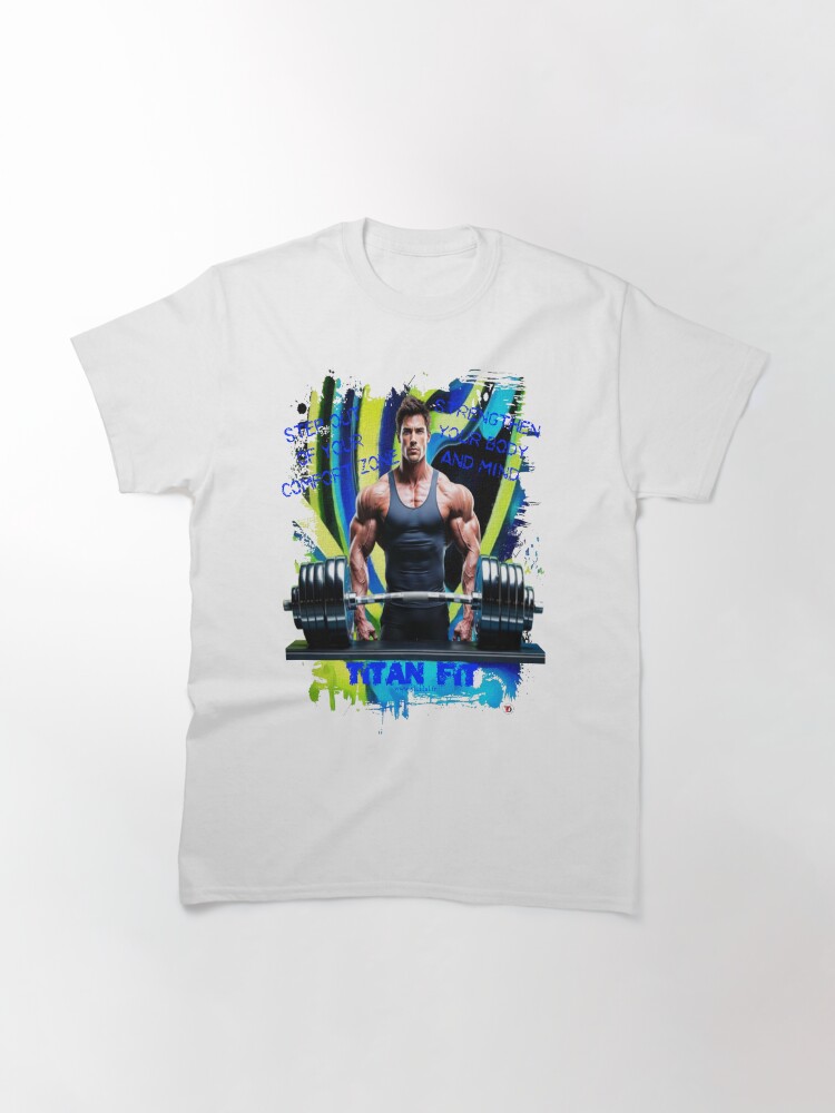 Aperçu 3 sur 7. T-shirt classique avec l'œuvre Titan Fit. créée et vendue par Vinidal.