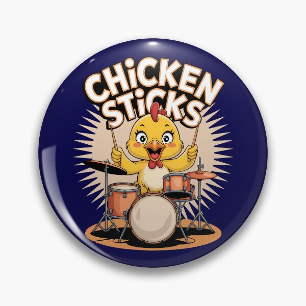 Item preview, Funny Chicken Drummer Cartoon - Chicken Sticks Music Pun designed and sold by Infinitee8hirts.