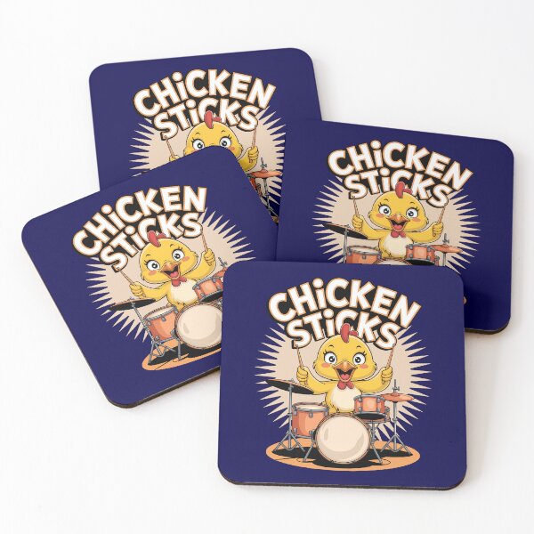 Item preview, Funny Chicken Drummer Cartoon - Chicken Sticks Music Pun designed and sold by Infinitee8hirts.