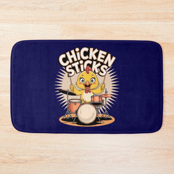 Item preview, Funny Chicken Drummer Cartoon - Chicken Sticks Music Pun designed and sold by Infinitee8hirts.