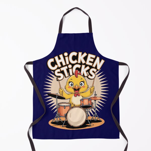 Item preview, Funny Chicken Drummer Cartoon - Chicken Sticks Music Pun designed and sold by Infinitee8hirts.
