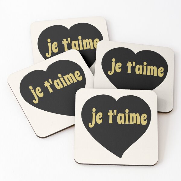 Item preview, Je t'aime Black and Gold Heart designed and sold by Jeallan Designs.