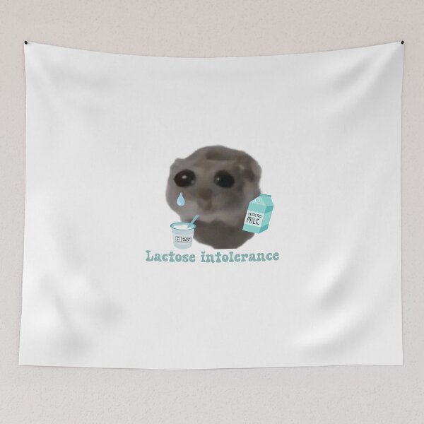 Item preview, Sad hamster, lactose intolerance  designed and sold by suzancreations.
