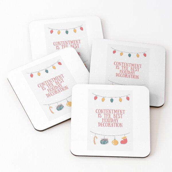 Item preview, "Contentment is the best holiday decoration." designed and sold by CUTESTUFFnow.