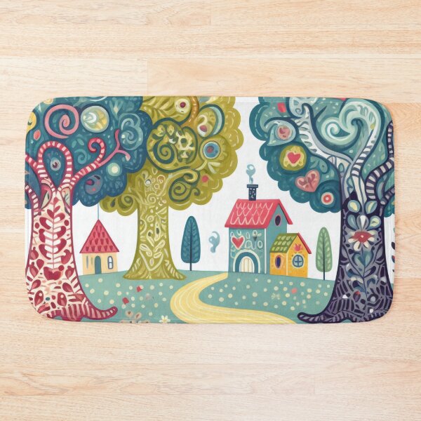 Item preview, Scandinavian Folk Art Magical Landscape Quest by heidiannemorris © designed and sold by FOLK ART FUSION by heidiannemorris.