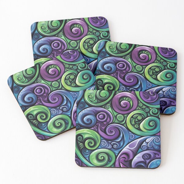 Item preview, New Zealand Māori Paua Pattern Koru Design 215 designed and sold by GrinGalore.