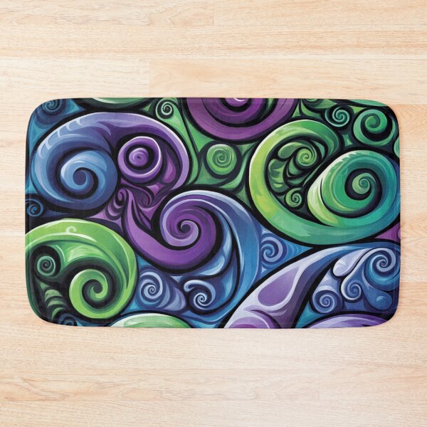 Item preview, New Zealand Māori Paua Pattern Koru Design 215 designed and sold by GrinGalore.