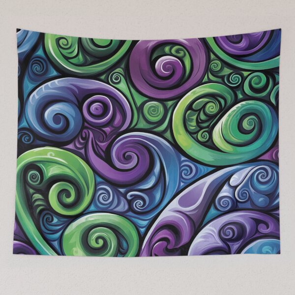 Item preview, New Zealand Māori Paua Pattern Koru Design 215 designed and sold by GrinGalore.