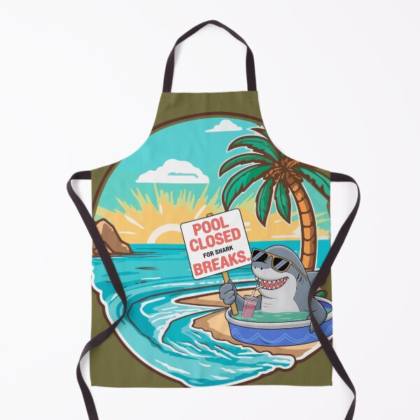 Item preview, Pool Closed: Shark Breaks Humor Design designed and sold by PosiPrints.